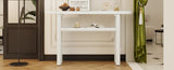 ZNTS TREXM Elegant Minimalist Console Table with Rounded Edges and Sturdy Shelf Design for Entryway, N715P195554K