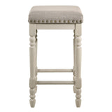 Tan and Antique White Counter Height Stools B062P181301