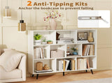 10 Cube Bookcase 3-Tier Modern Storage Organizer with 5 Metal Legs Bookshelves 54672189