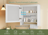 3-in-1 Bathroom Mirror Cabinet, 20-inch Wall Mounted Medicine Cabinet with Adjustable Shelf & Soft N710P388096K