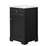 20" Bathroom Vanity with Sink, Bathroom Cabinet with Soft Closing Door, Storage Rack and Adjustable N725P218017B