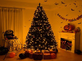 7 FT Pre-lit Artificial Christmas Tree, Hinged Xmas Pine Tree with 1250 Branch Tips, 400 Lights and 78587310
