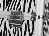 3 in 1 Aluminum Cosmetic Makeup Case Tattoo Box White Zebra Print 25171058