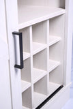 Farmhouse Storage Cabinet with Sliding Barn Door & Wine Shelf, Small Storage Cabinet for, Kitchen, W3151P264504