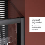 60.in W x 62.in H Single Sliding Shower for Bathtub, 1/5 inch Thick Clear Tempered Glass Shower W3048P353712