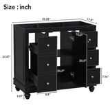 36" Black Bathroom vanity N729P179571B