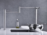 Pot Filler Faucet Brushed Nickel Finish with Extension Shank 19659459