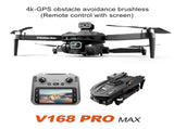 V168 Drone Front-mounted 8K HD PTZ Camera, 4.5-inch Screen Remote Control, Brushless Motors, GPS 46927466