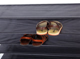 Simple Assembly 5 Tiers Non-woven Fabric Shoe Rack with Handle Black 56072092