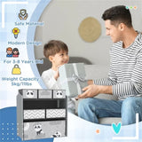 ZNTS Grey toy organizer with storage box 57415544