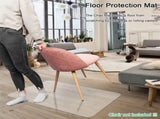 PVC Dull Polish Chair Mat Protection Floor Mat 90x120x0.2cm Rectangular 73468178