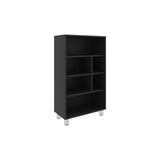 Bellagio 40" Tall Four-Tier Shelf Narrow Bookcase Black B070P254751