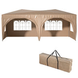 ZNTS 10'x20'Pop Up Canopy Outdoor Portable Party Folding Tent with 6 Removable Sidewalls + Carry Bag + 88152555