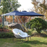14.8 Ft Double Sided Outdoor Umbrella Rectangular Large with Crank W640140332