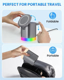 3-in-1 Charger Stand for Magsafe Foldable Wireless Charging Stand with Night Lights - Wearable 49167882