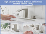 Bathroom Stainless Steels for Sink 3 Hole Brushed Nickel 8 inch Widespread Bathroom Sink W1932P353495
