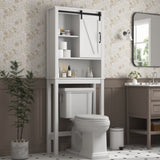 ZNTS Over-the-Toilet Storage Cabinet, Space-Saving Bathroom Cabinet, with Adjustable Shelves and A Barn W40935622