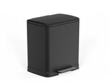 Black 17 Gallons Pedal Trash Can with Soft Close Lid, Removable Inner Bucket & Detachable Wheels, 74963534