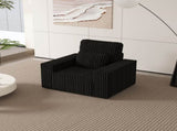 Corduroy Upholstered Armchair with Throw Pillow Soft Single-Seat Lounge Chair for Cozy Corners, 21003177