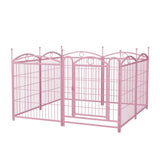 ZNTS Dog Playpen Indoor 32 inch 8 Panels Metal Dog Pen Pet Dog Fence Outdoor Exercise Pen with Doors, W368P234002