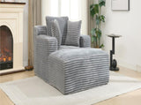 Full- compressed Chaise Lounge Sofa Bed 48.8" Upholstered Sofa Couch with Removable Pillows, Modern N719P288545E