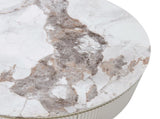 Modern Round Coffee Table with 2 large Drawers Storage Accent Table N735P338995K