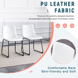 Classic White PU Leather Chair - A Fashionable Seat Suitable for Modern Minimalist and Industrial W3226P279062