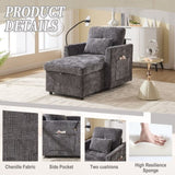Multifunctional lazy person sofa recliner can be stored storage backrest with cell phone bracket W395P318698