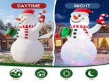 20FT Tall Christmas Inflatable Snowman Holding Gift Box and Candy Cane, 3 LED Lights & 1 Rotating 87840495