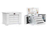 Handcrafted Wooden Jewelry Box Organizer Wood 5 Layers Case with 4 Drawers-White 19616193