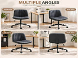 Armless Criss Cross Chair, Adjustable Height Swivel Desk Chair with Rocking Function, Cat Claw 28319133