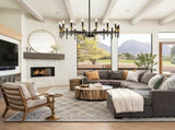 16-Light Black Gold Chandelier, 37.63" Modern Farmhouse Chandelier for Dining Room Over Table, Large 82153497