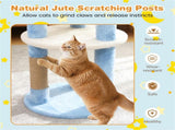 29" Moon & Star Cat Tree with 4 Levels, Jute Scratching Posts & Anti-Tipping Device for Kittens & 12602690