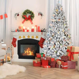 Artificial 4ft Flocked Christmas Tree with 366 PVC Branch Tips, Pine cone*21pcs, 150L Colorful led, 62315672