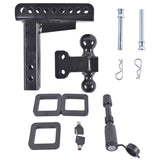 Trailer Hitch 2" Receiver 2" and 2-5 /16" Ball Fit for ATVS RVS Carbon Steel 74257488