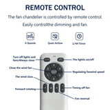 52" Ceiling Fan with Lights Remote Control,Quiet DC Motor 3 Wood Blade Ceiling Fans 6 Speed 25445381