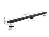 36 Inch Linear Shower Drain with 2-in-1 Flat & Tile Insert Removable Cover, 304 Stainless Steel with 81177523