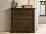 Maderne Traditional Wood Panel 6 pieces King Bed set with Dresser, Mirror, Two Nightstands, Chest T2574P204904