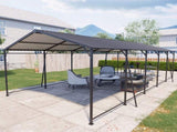 13*26.5 FT Carport, Heavy Duty Carport with Galvanized Steel Roof and Frame, Metal Carport Large W540P478289