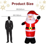 ZNTS 8ft with 4 String Lights Inflatable Garden Santa Claus Decoration 17564043