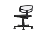 Armless Height-Adjustable Low-Back Task Chair with Plush Padded Seat, White Mesh 16124070
