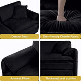 Oversized 41.73" Sofa Chair, Modern Upholstered Armchair with 1 Toss Pillow, Modular Sectional Sofa W3163P269209