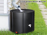 132 Gallon Folding Rain Barrel Water Collector Black 97678622