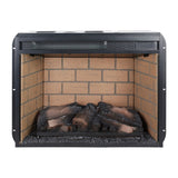 ZNTS 23 inch infrared quartz heater fireplace insert -woodlog version with brick 70442795