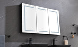 48"X30" LED Mirror Medicine Cabinet with Lights,Dimmer,Defogger,Clock,Temp Display and USB W92860261