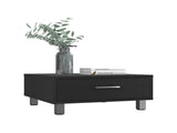 Coffee Table, One Drawer, Four Legs, Black B097132903