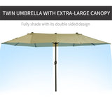 ZNTS Outdoor beach umbrella/Double-Sided Market Umbrella （Prohibited by WalMart） 97689925