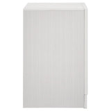 White 2-drawer Nightstand with Hidden Jewelry Tray B062P145596