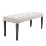 ZNTS Heng Ming Upholstered Tufted Ottoman , Velvet Dining Bedroom Footrest Stool Accent W212132683