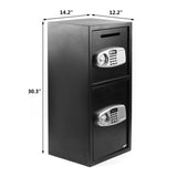 ZNTS DS77TE Home Office Security Large Electronic Digital Steel Safe Black Box & Silver Grey Pannel 37904149